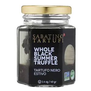 Sabatino Black Summer Truffles Whole 1.4 Oz Earthly Nutty Flavor for Gourmet Cooking Special Occasions Culinary Treasure Complex Taste