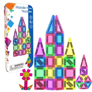 27/37pcs Mini Magnetic Building Blocks Toy, Magnetic Tiles Set, Magnetic Block Toys, 3D Colorful Blocks, Educational Stem Toy, Perfect Gift