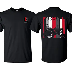 Men Case IH Farmall Tractor Tee Tee Farm Wear Cotton Short Sleeve T-Shirt Tractor Graphic Made in USA