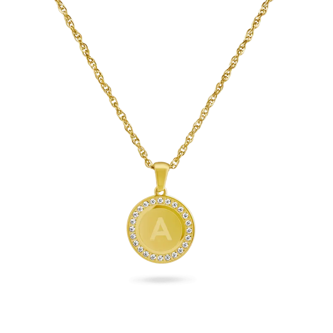 'True You' Initial Stone Necklace