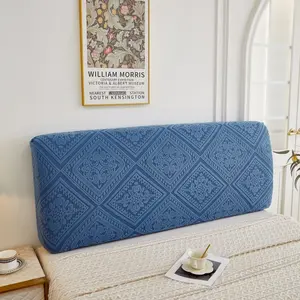 Soft, Skin-Friendly, Wrinkle-Resistant & Elastic Headboard Cover, Easy to Install, Easy Installation, Full-Cover & Dustproof, Minimalist Design with Retro 3D Carved Velvet, Fits Most Headboards, Enhances Bedroom Aesthetics, Durable Headboard Prot