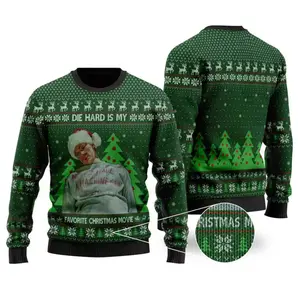 Funny Die Hard Is My Favorite Christmas Movie Sweater – Action Movie Ugly Xmas Pullover | Perfect Gift for Movie Fans