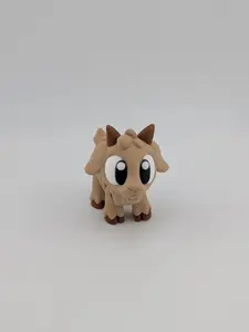 Mini Flexi Goat Keychain - Tiny 2.25" Cutie with Sparkly Eyes & Flexible Body - Lightweight PLA for Everyday Adventures - Perfect Pocket-Sized Gift