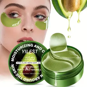 60pcs Avocado & Collagen Eye Masks, Strong Hydration, Fine Lines Reduction, Brightening, Anti-Dryness, Firming, Eye Care