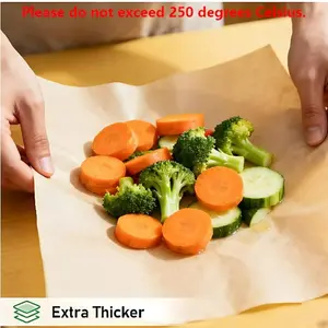50pcs Non-Stick Square BBQ Baking Oil Proof Parchment Paper, 25cm X 25cm, High Temperature Resistant, Food Safe, Ideal for Wings, Chips, Holiday Kitchen Essentials, Utensils, Bakeware