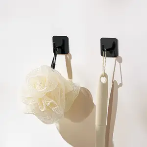 Self-adhesive hook set for clothes/towels, 4 packs, wall-mounted Bath Organiser Silicone