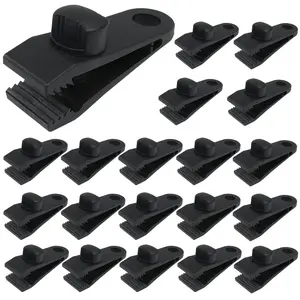 24PCS Upgraded Heavy Duty Tarp Clips, Loking Clips, Reuseable Windproof Locking Grips for Greenhouse & Awning Fabric, Tent, Outdoor Vertical Fixing