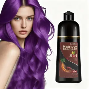 5-in-1 Purple Hair Color Shampoo for Gray Hair, All-in-One Hair Color Nourishes, Moisturizes, Gentle Formula for Normal Hair -16.910z,Easy to Use At Home, Unisex, Ethically Made Haircare