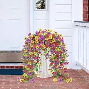 2pcs Perfect Outdoor Hanging Decorative Flowers, Very Realistic Artificial Vine Flowers, Fake Flower, Suitable for Outdoor Gardens, Courtyards, Porches, Indoor Home Decoration