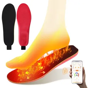 Electric Heated Insoles, APP Control Heating Pad, Pressure-Resistant, 3 Smart Temperature Settings, USB Rechargeable Winter Foot Warmer