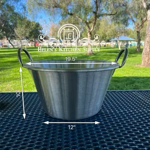 Cazo grueso (41.5qt) acero inoxidable  Reforsado