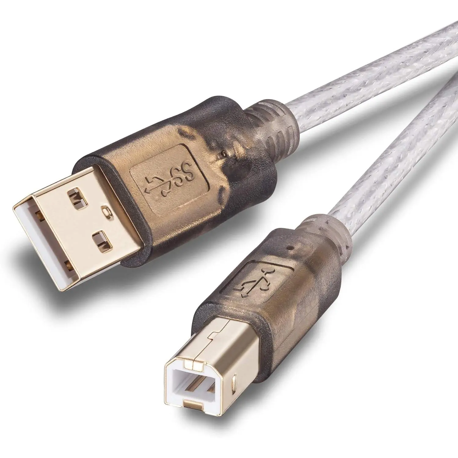 30Ft (10M) USB 2.0 Printer Scanner Cable - 1 x USB 2.0 AM to BM Cable, USB Type A Male to B Male, 100% Bare Copper Conductors, High-Speed Data Transfer for Hard Drive, HP, Canon, Digital Camera, Camera Devices