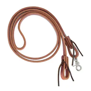 7' x 5/8" Harness Leather Roping Reins - Made in the USA