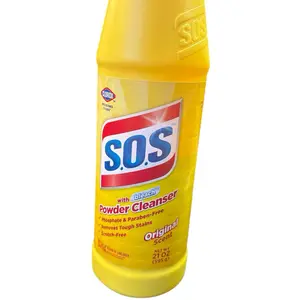 SOS Powder Cleanser with Bleach Original Scent 21 oz Phosphate & Paraben-Free Removes Tough Stains Scratch-Free