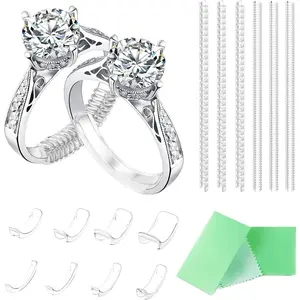 Ring Size Adjuster for Loose Rings  2in1 Solution with 8 ClipOn Ring Guards  6 Coil Adjusters (14pcs)