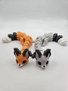 Yuna Fox | 3D Printed Articulating Figurine Great Gift and Desk Figure