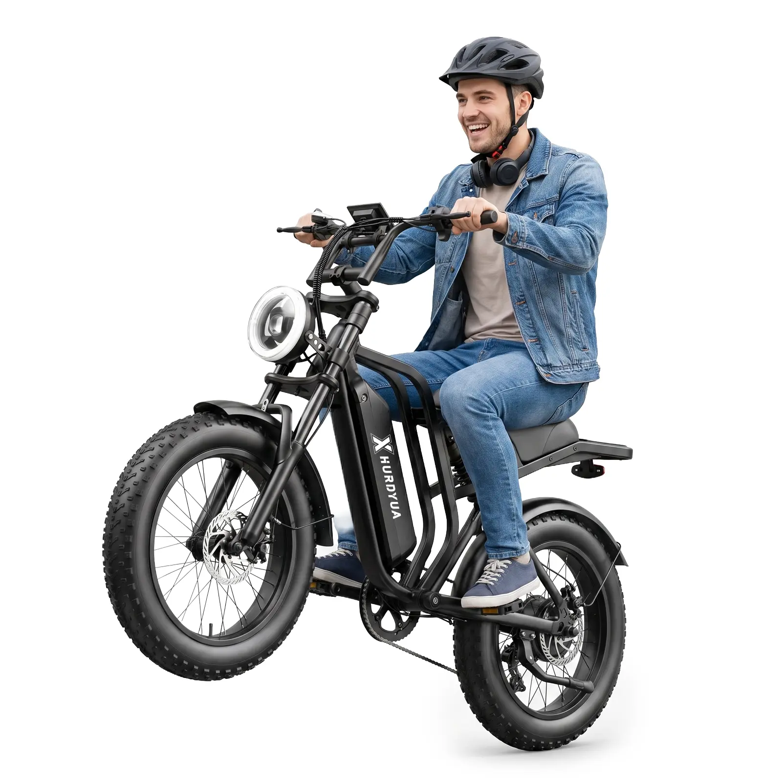 Adult Electric Bike - 1500W Motor, 60-Mi Ultra-Long Range, UL-Certified 48V 15Ah Large Battery, Dual Suspension, Fat Tires, LCD Display, All-Terrain, Convenient Commuting (Sports & Outdoor Cycling Equipment)