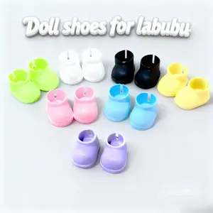 Labubu Shoes Suitable for 6.7inch Labubu, Rain Boots, universal shoes for First ,Second ,Third Generation labubu Dolls ,Dress-Up Shoes Fitting Clothes, Labubu Doll Clothes Set with Accessories,Fashion clothes accessory  stylish outfit accessory