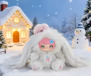 QiQi -Cheer Up Bunny 400% series Mystery Boxes Bag Pendant Bunny Plush Dolls Soft Collectibles （Hidden Style 2/36）