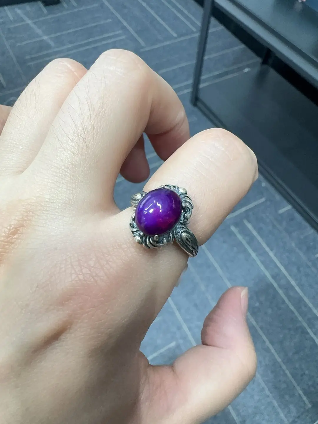 Mary(15701)gc.Purple opal s925
