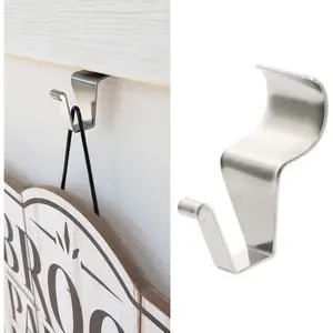 8 Pack Vinyl Siding Hooks for hanging outdoor decorations, wreaths, and lights. No drilling required—heavy-duty and easy to use! Organiser Stainless