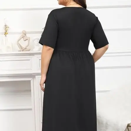 Women's Short-Sleeve Round Neck A-Line Flowy Loose Midi Dress - Elastic Spandex-Polyester Minimalist Floral Bohemian Fabric, Pockets, Beach Style Statement Casual Summer Outdoor Dress (2025 US Deals) - TikTok Shop Women's Short-Sleeve Round Neck A-Line Flowy Loose Midi Dress - Elastic Spandex-Polyester Minimalist Floral Bohemian Fabric, Pockets, Beach Style Statement Casual Summer Outdoor Dress (2025 US Deals) - TikTok Shop