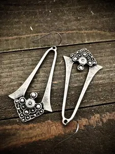Boho Silver Dangle Earrings