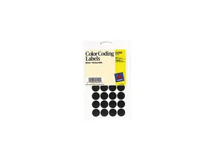 Avery 05459 Removable Self-Adhesive Color-Coding Labels, 3/4in dia, Black, 1008/Pack Avery 05459 Removable Self-Adhesive Color-Coding Labels, 3/4in dia, Black, 1008/Pack