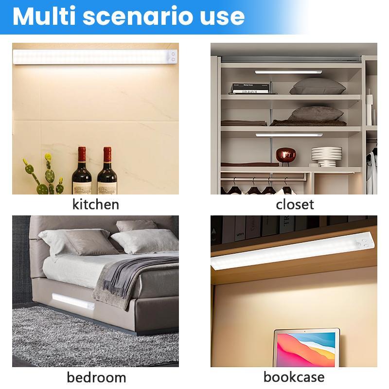 LED Motion Sensor Lights 4 Pack USB Rechargeable Magnetic Closet Under Cabinet Night Light 3 Color Temperatures Stepless Dimming Energy Saving for Kitchen Stairs Wardrobe Pantry Coffee Corner Bathroom Sink Cabine LED Motion Sensor Lights 4 Pack USB Rechargeable Magnetic Closet Under Cabinet Night Light 3 Color Temperatures Stepless Dimming Energy Saving for Kitchen Stairs Wardrobe Pantry Coffee Corner Bathroom Sink Cabine