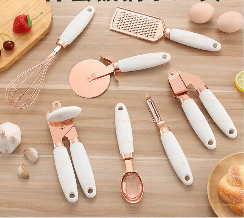 CopperCraft - Kitchen Household Peeler Gadget Set with Elegant Cutlery Rack