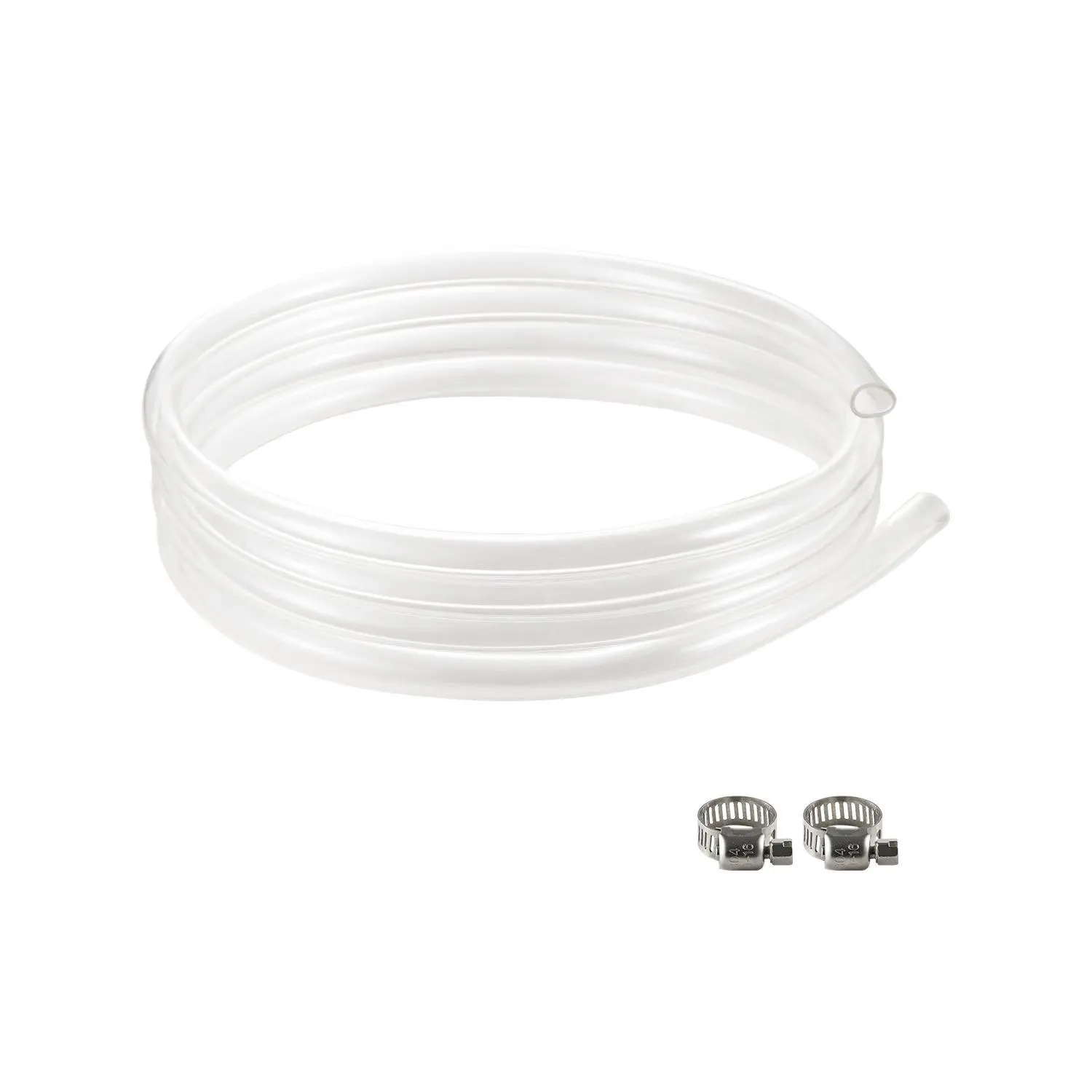 VEVOR Clear Vinyl Tubing, 1/2 IDx 5/8 OD, 10FT Plastic PVC Tubing, Flexible and Cuttable Clear Hose, 1/16 in Wall Thickness, High-strength PVC Material for Aquarium Irrigation Swimming Pool Lab