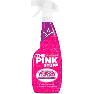 The Pink Stuff, Miracle Window and Glass Cleaner Spray, Rose Vinegar, 25.36 Fluid Ounce