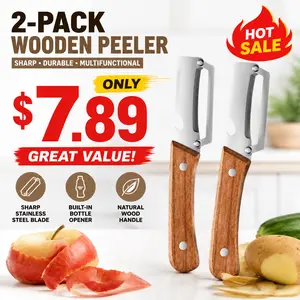 2PCS OR 4PCS Kitchen Multi-Function Stainless Steel Thickened Fruit Peeler Knife for Sugar Cane and Pineapple Skin Removal Special Tool