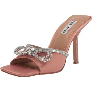 Steve Madden Embellish Heeled Sandal Blush Satin  EMBE03S1-PNK Women's