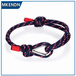 High Quality Anchor Bracelets Men Women Charm Nautical Survival Rope Chain Paracord Bracelet Sport Hooks Summer Style
