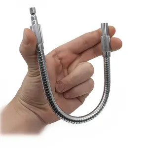 1-PC Flexible Metal Shaft | 200mm/300mm Dual-Size Industrial Flexible Coupling | High-Strength Spring Steel with Quick-Change Chuck | Essential for DIY & Precision Repair | Strong Lock Couplers