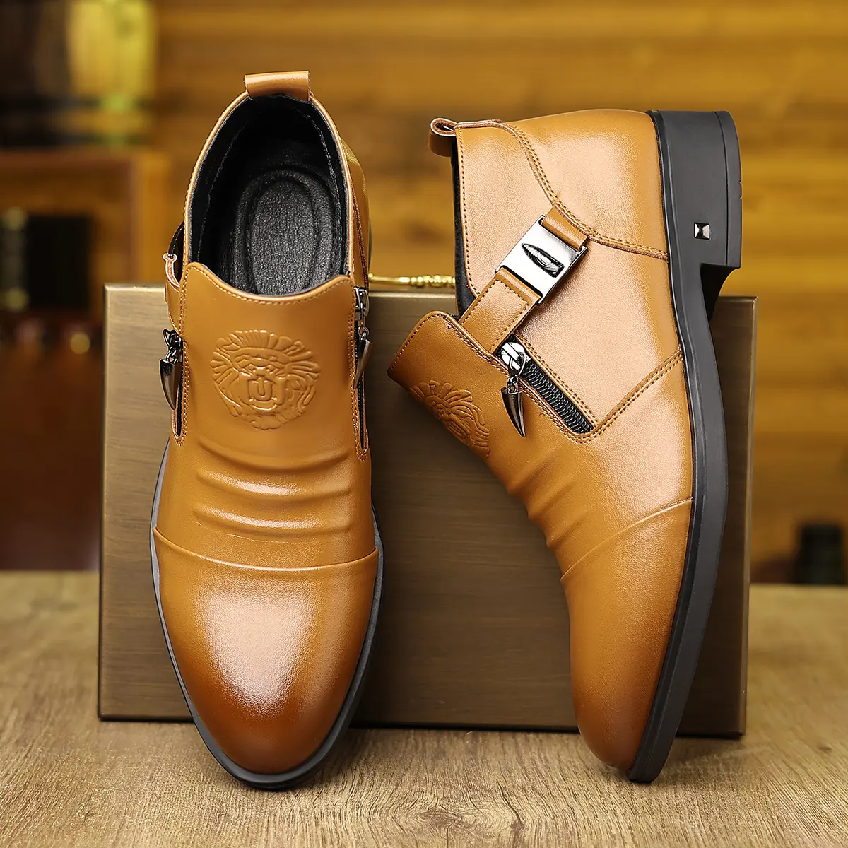 Men's fashion pointed-toe dress boots - TikTok Shop Men's fashion pointed-toe dress boots - TikTok Shop