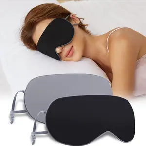 Sleep Mask 2 Pack, Warm & Cool Dual-Sided Use, Ultra Soft Blindfold, Adjustable Strap, Blocks Light, Comfortable Travel Meditation Nap Sleep Mask