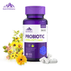 Mission Hill Bioessence Physicians Choice Probiotic 60 Billion CFU with Prebiotics 7 Strains for Digestive Gut Health Immune Support Shelf Stable Non-GMO Gluten Soy Free 30 Capsules