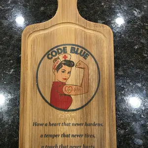 Nursing Strong 5 Piece Cheese or Charcuterie Gift Set with Code Blue Design and Inspirational Quote