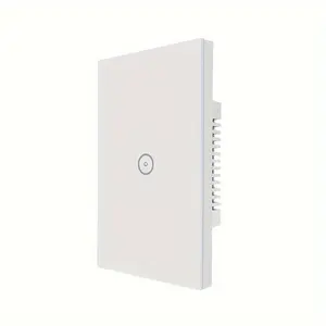 WiFi Smart Light Switch Work with Alexa  Google Assistant Multi-Way Control by Smart Life App Touch Light Switch White Glass Panel LED Backlight App remote control timing switch Gang Neutral Wire Required (1-Pack)