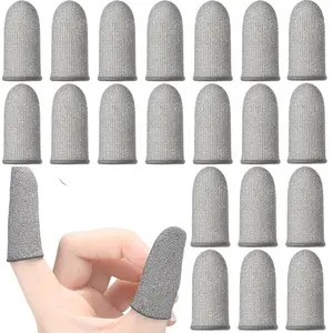 Gaming Finger Sleeves, 20PCS Ultra-Thin Carbon Fiber,Anti-Sweat & Anti-Slip,Universal for all Phones & Tablets, Gamer Finger & Thumb Sleeves, Mobile Gaming Stabilizer & Compression Support White, Gaming Accessories