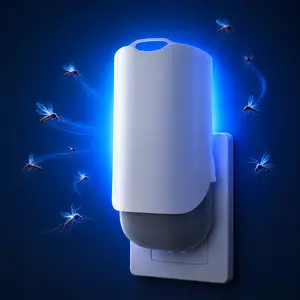 Quiet Sticky Card Mosquito Killer | USB Indoor Bug Trap for Gnats, Fruit Flies, Moths | No Zapper Noise, Safe Around Pets for Bedroom & Kitchen
