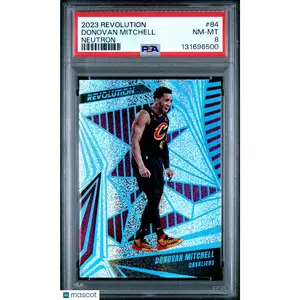 Donovan Mitchell 2023-24 Panini Revolution #84 Neutron Parallel /125 PSA 8