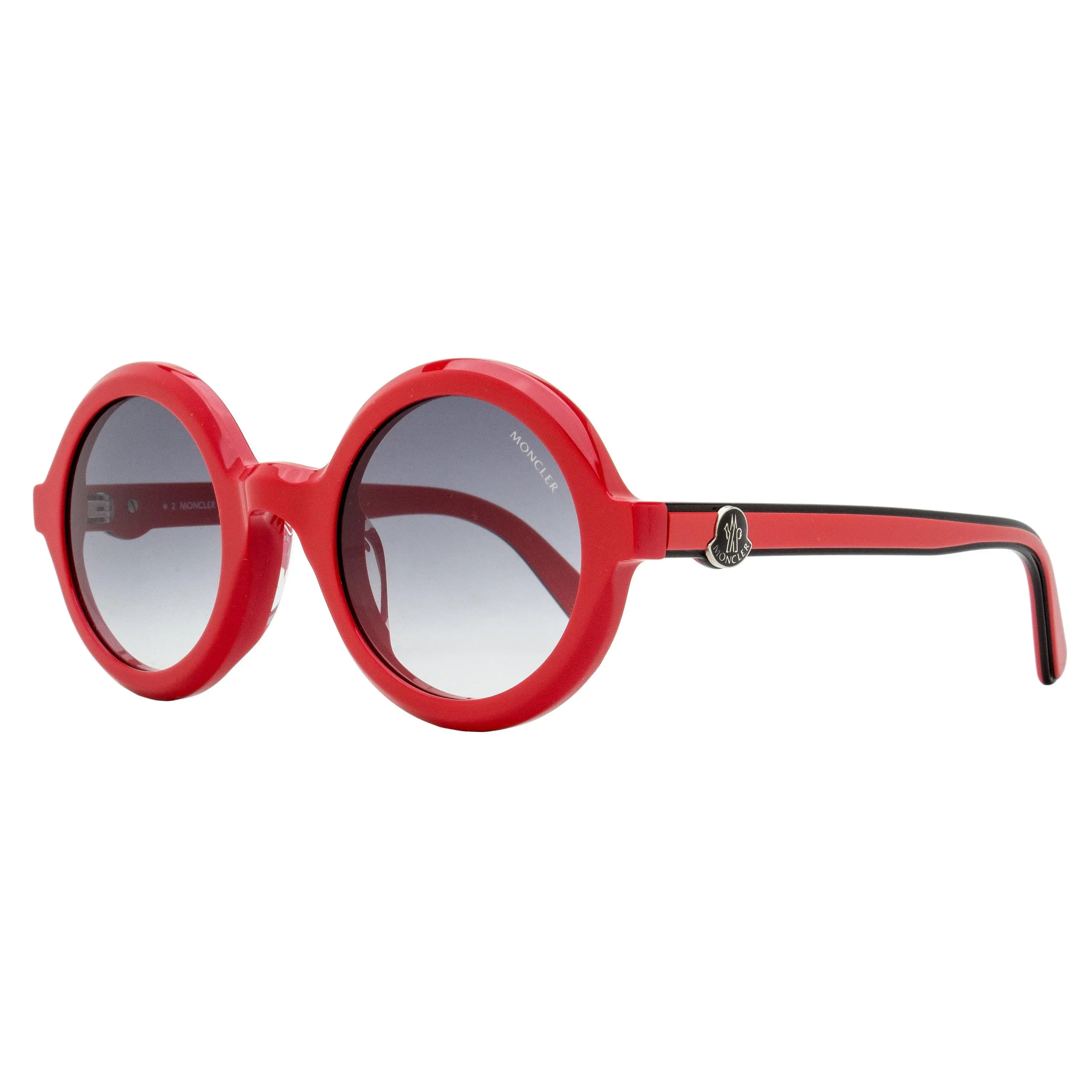 Moncler Orbit Alt Fit Sunglasses, ML0261F 66B Red Oval Frame, 50mm, UV Protection Lens, Wide Saddle Bridge, Alternative Fit Eyewear, Eyewear Fashion, Wide Face Fit Women's Sunglasses