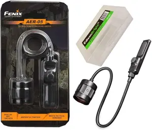 Fenix AER-05 remote pressure switch for TK16V2/TK28 TAC/PD36 TAC with EdisonBright battery carrying case bundle