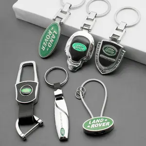 Land Rover 3D Metal & Leather Keyring Keychain, Personalized, Compatible with Discovery Range Rover Evoque, Premium Auto Styling Accessory