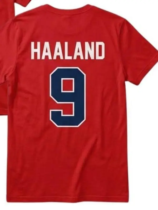 9 Norway Soccer Adults and Youth T-shirt, Norwegian Football Fan Tee, Red Jersey Style T-Shirt, Norway Flag Game Day Apparel