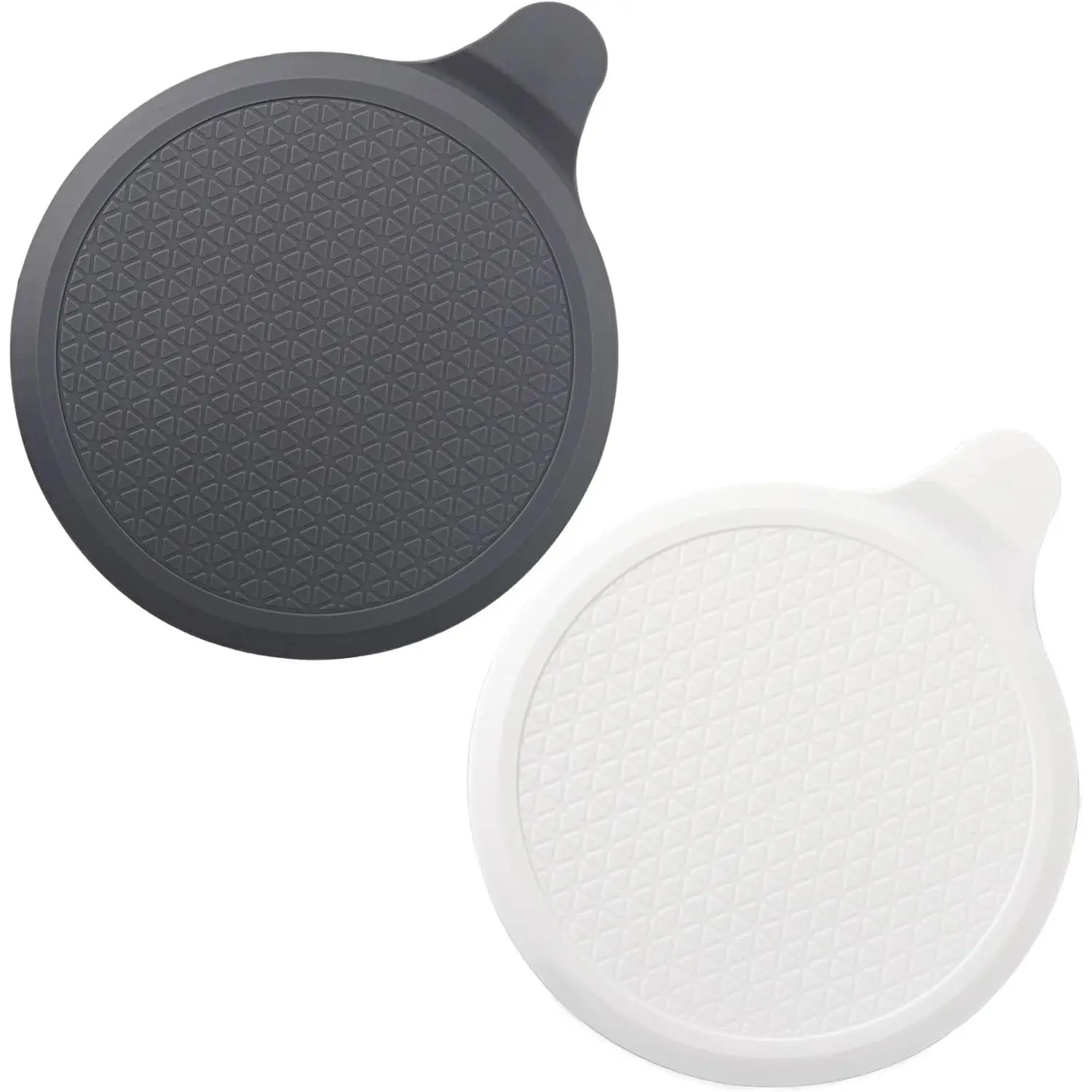 2-Pack 6 inches Universal Silicone Bathtub Drain Stopper Plug, Grey+White, for Bathroom Shower & Kitchen Drains, Extra Large