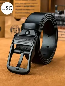 Men's Vintage Cowhide Buckle Belt, Double-Ended Shoulder Straps, Business Casual Pants Belt, Stylish and Durable Accessory, Stylish Belts